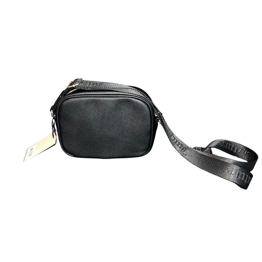 Juicy Couture Black Crossbody Bag with Pink Crystal 'Juicy' Logo - Picture 5 of 6